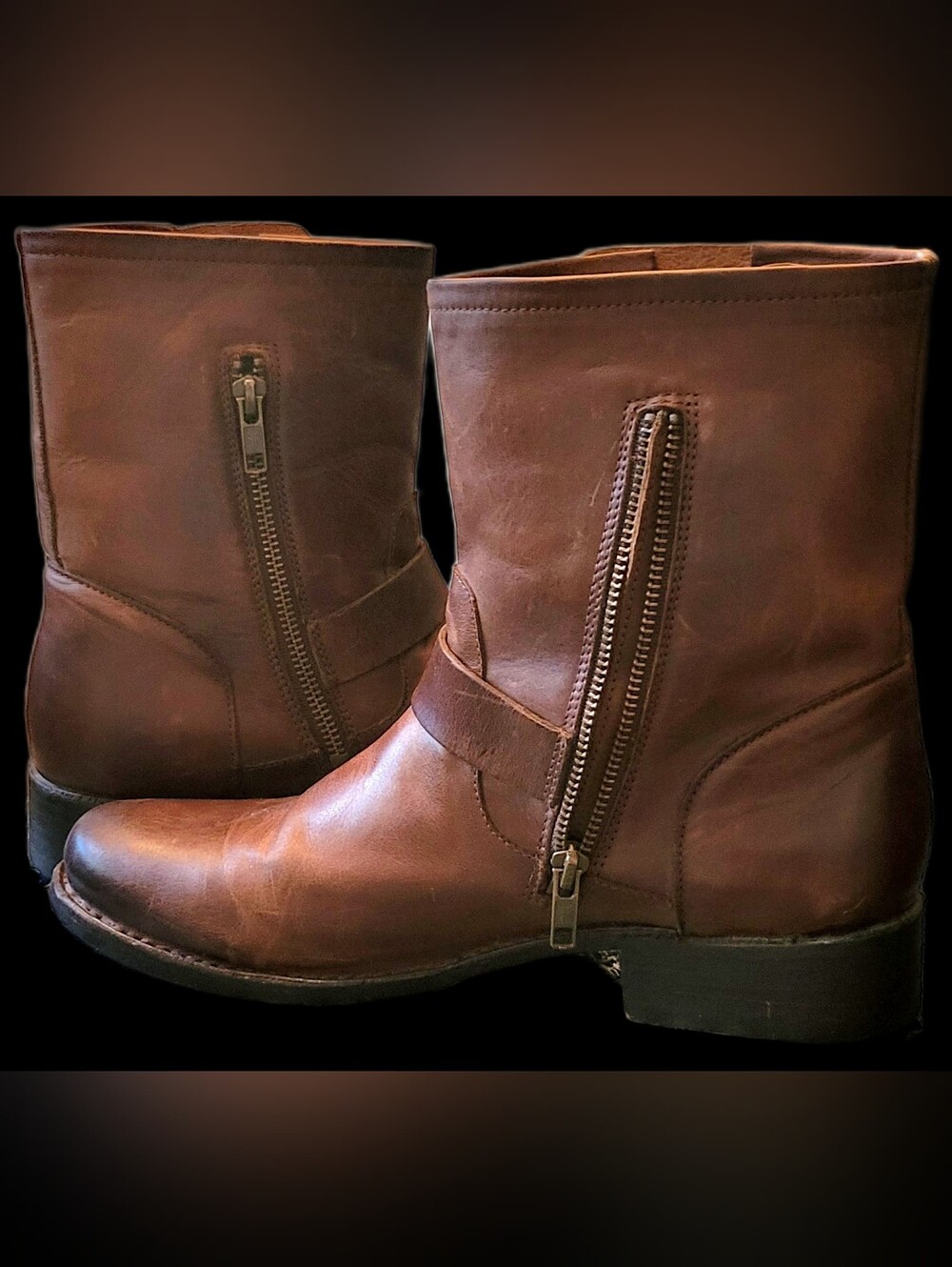 Frye Women's Brown Leather Boots - Picture 9 of 11